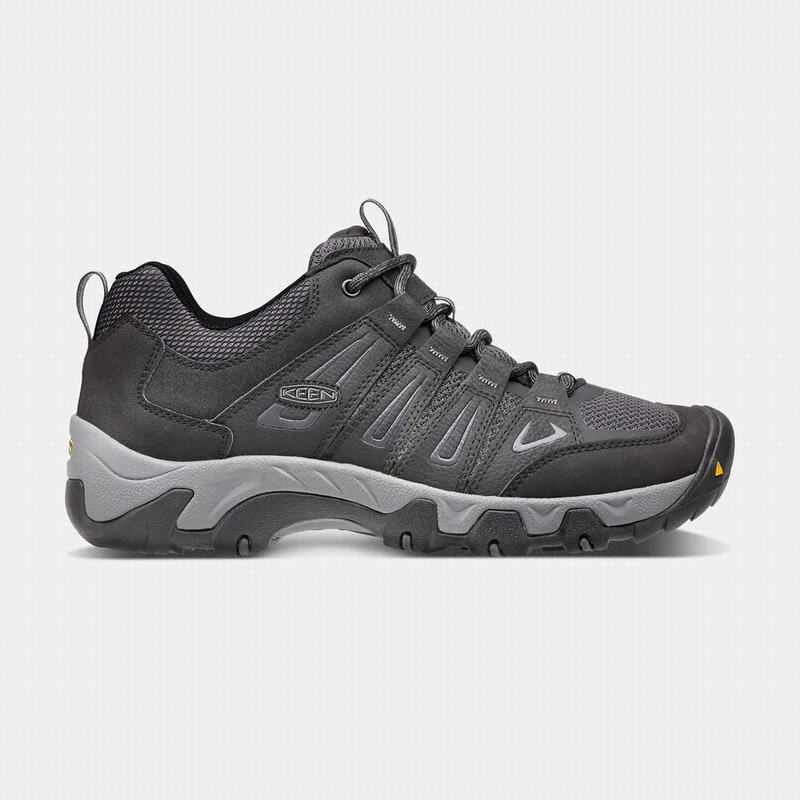 Keen Oakridge Mens Hiking Shoes Grey/Black Discount (6732-BVWAJ)